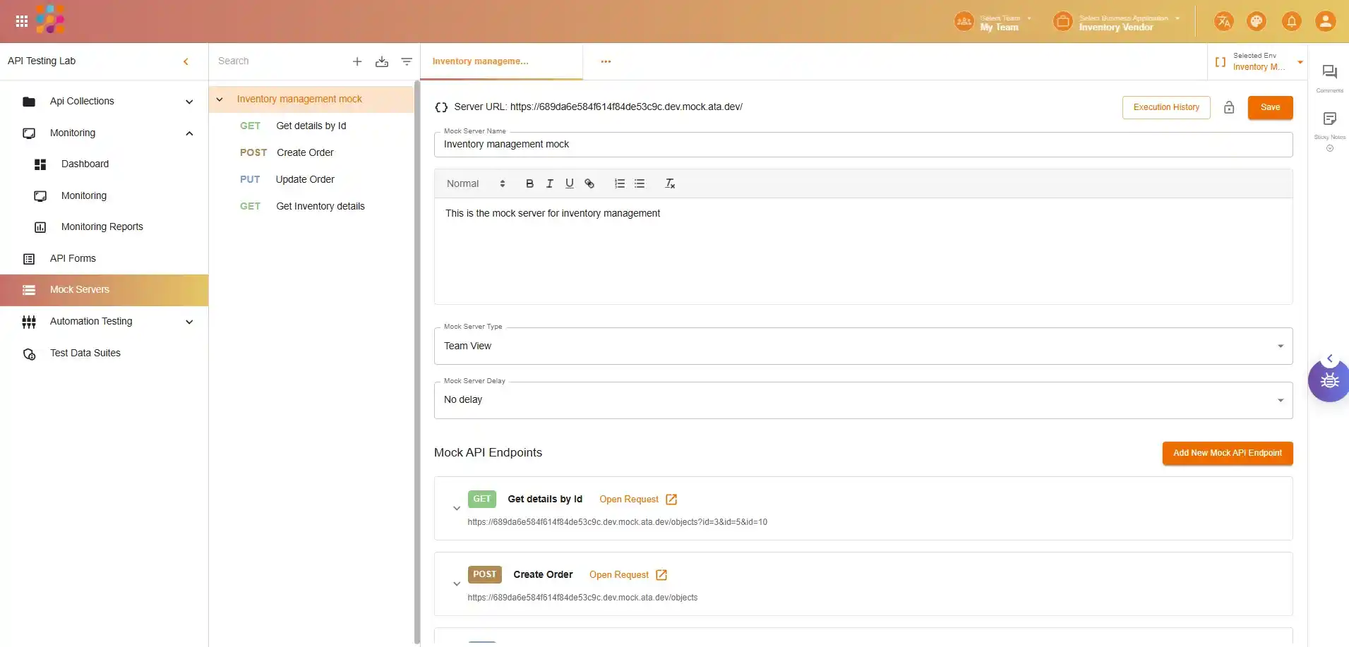 Mock Servers — screenshot 1