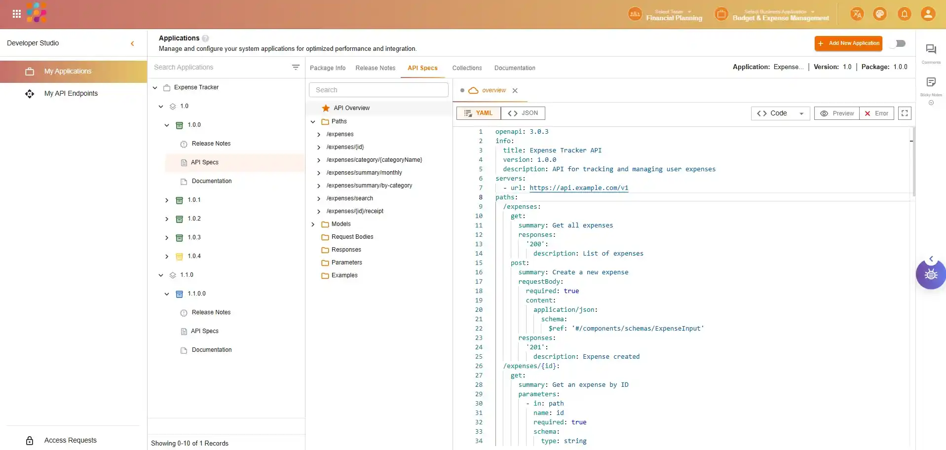 Application Management — screenshot 1