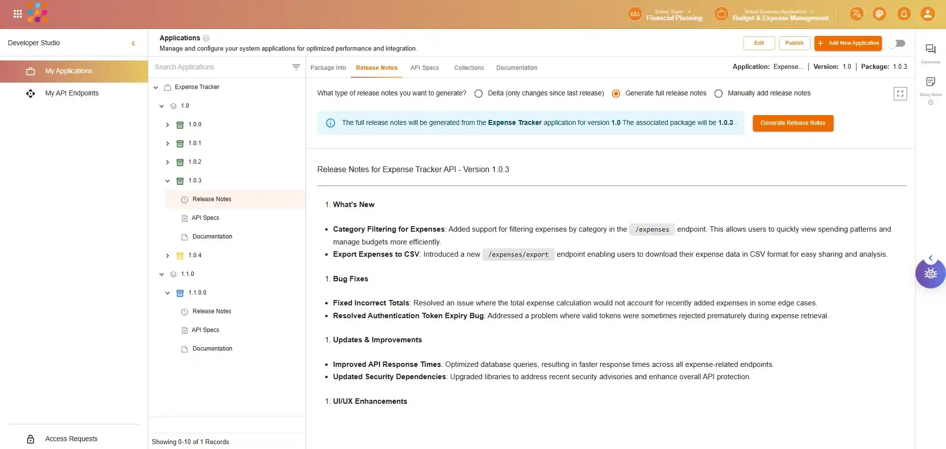 Documentation & Release Notes — screenshot 1