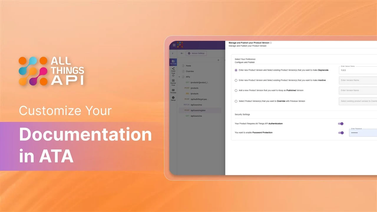 Manage Access in Documentation Portal