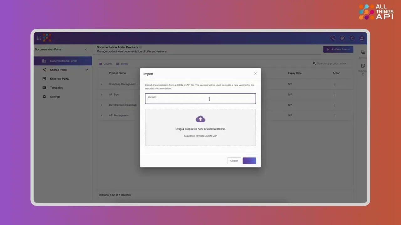 How Import a Documentation in Documentation Portal