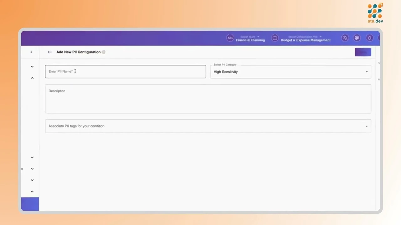 PII configurations in ATA
