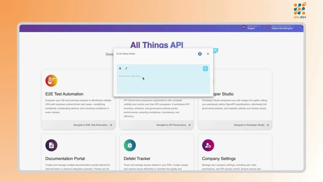 How To Add Sticky Notes in ATA